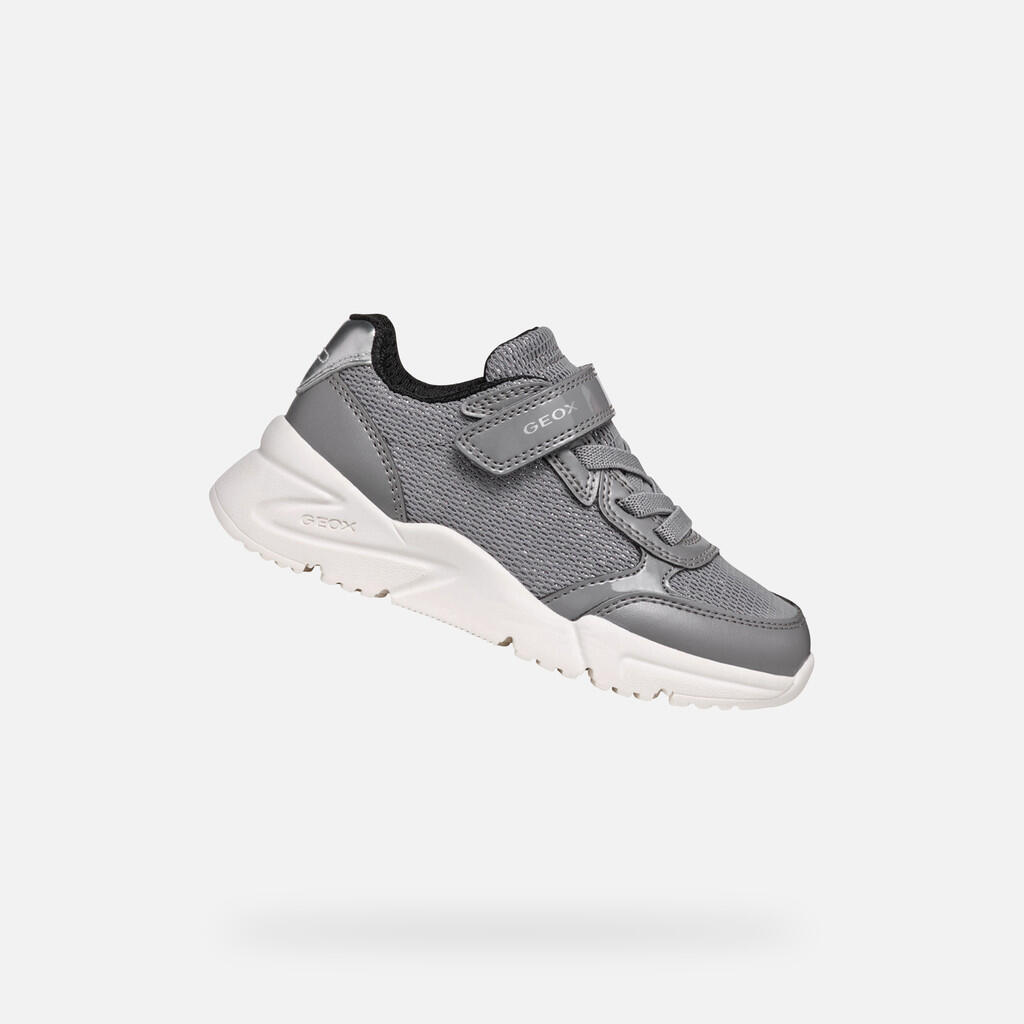 Geox - Baskets Fille Loftus Junior Gris - Chaussures De Sport - Gris - Decathlon