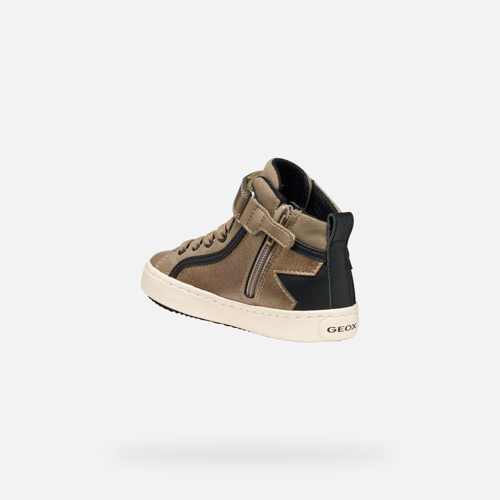 Baskets Fille J KALISPERA GIRL Beige Foncé/Noir 5/7