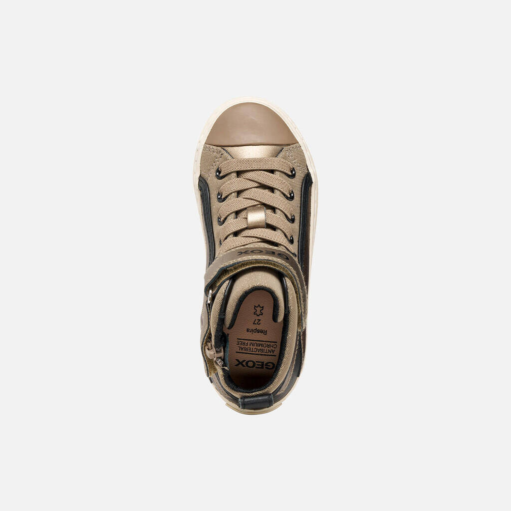 Baskets Fille J KALISPERA GIRL Beige Foncé/Noir 7/7