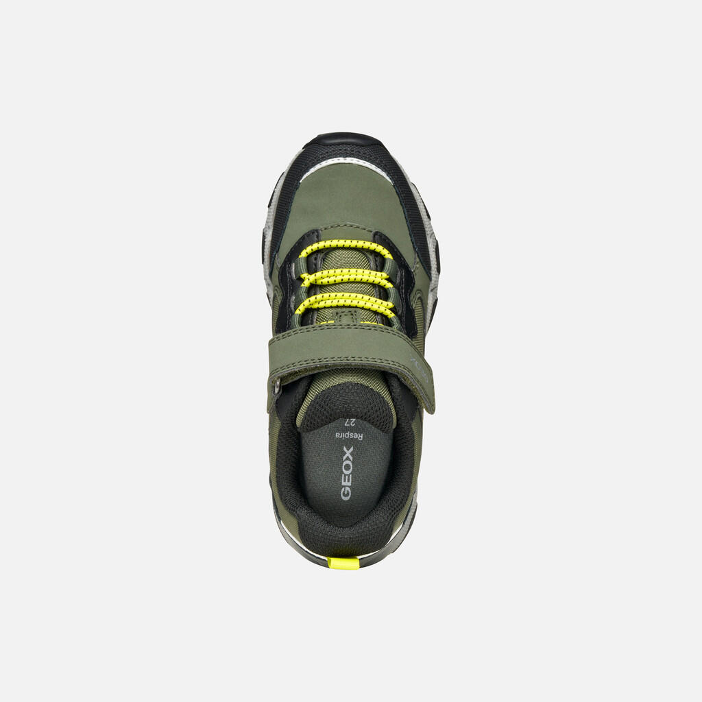 Baskets Garçon MAGNETAR ABX JUNIOR Vert Militaire/Citron Vert 7/7
