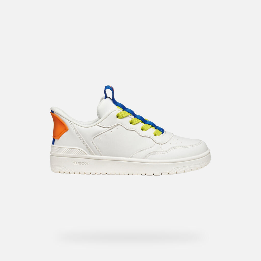 Baskets Garçon J WASHIBA FAST IN BOY Blanc/Bleu Roi 2/7