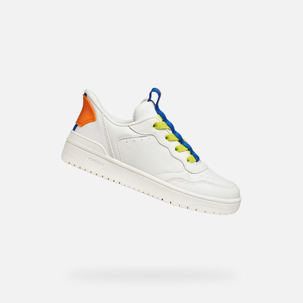 Geox - Baskets Garçon J Washiba Fast In Bo Blanc/bleu Roi - Chaussures De Sport - Blanc|bleu - Decathlon