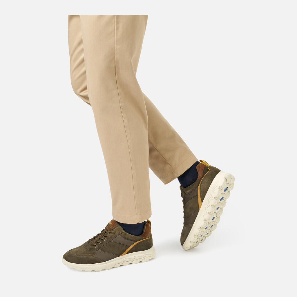Baskets Homme U SPHERICA Vert Militaire/Cognac 3/7