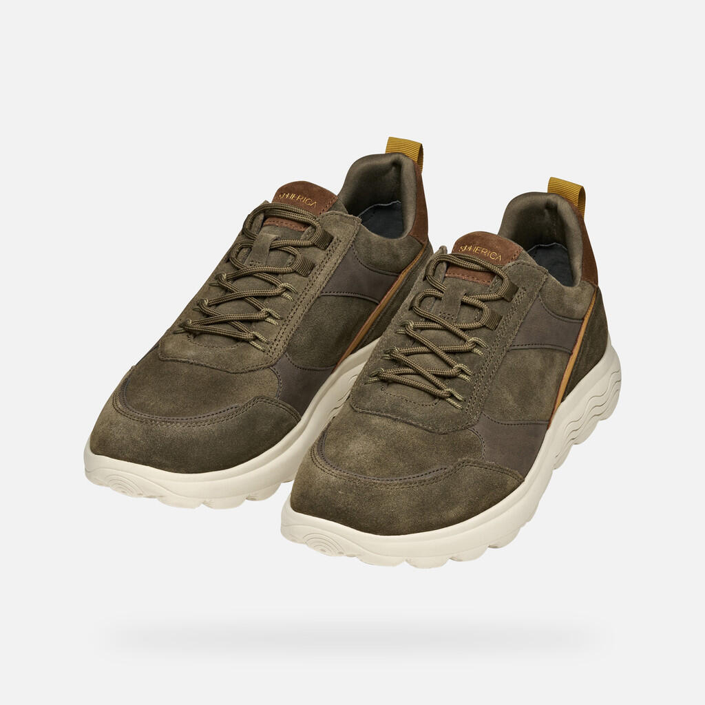 Baskets Homme U SPHERICA Vert Militaire/Cognac 4/7