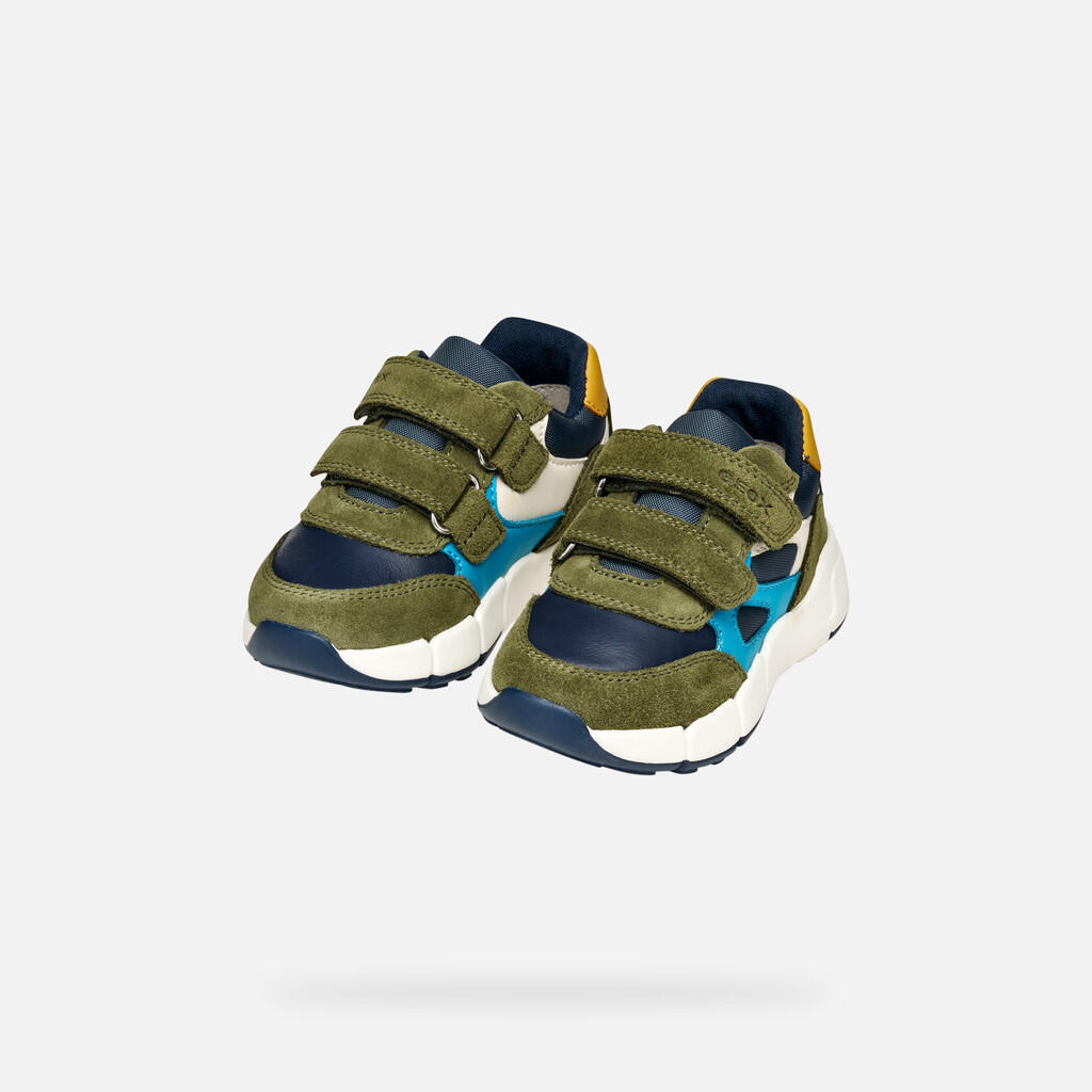 Scarpe Da Ginnastica Geox Modello B Flexyper Mini Boy Colore Verde 3/7