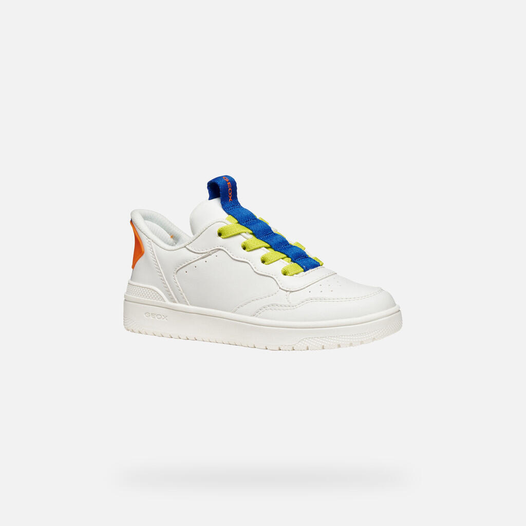 Baskets Garçon J WASHIBA FAST IN BOY Blanc/Bleu Roi 3/7