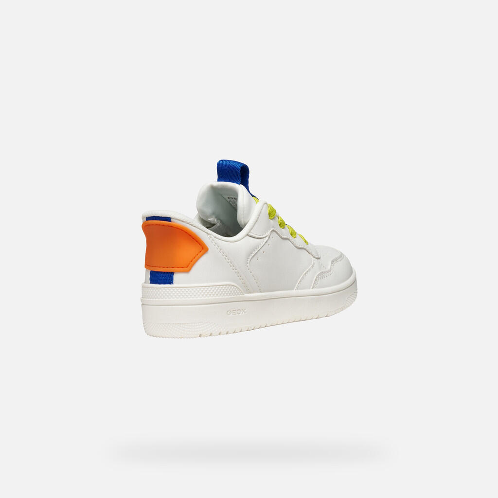Baskets Garçon J WASHIBA FAST IN BOY Blanc/Bleu Roi 5/7