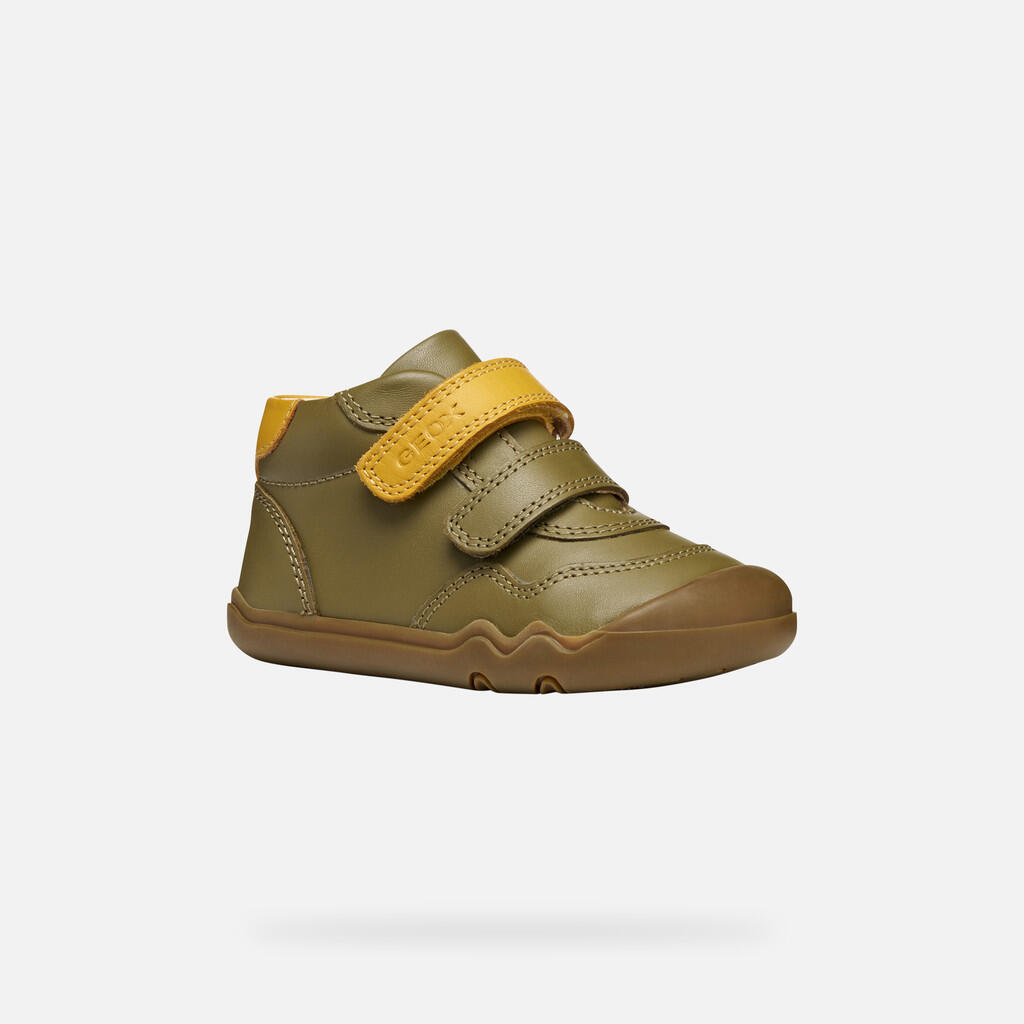 Baskets Bébé Garçon STEPPIEUP TODDLER BOY Pistache/Ocre 3/7