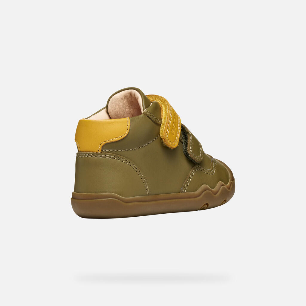 Baskets Bébé Garçon STEPPIEUP TODDLER BOY Pistache/Ocre 5/7