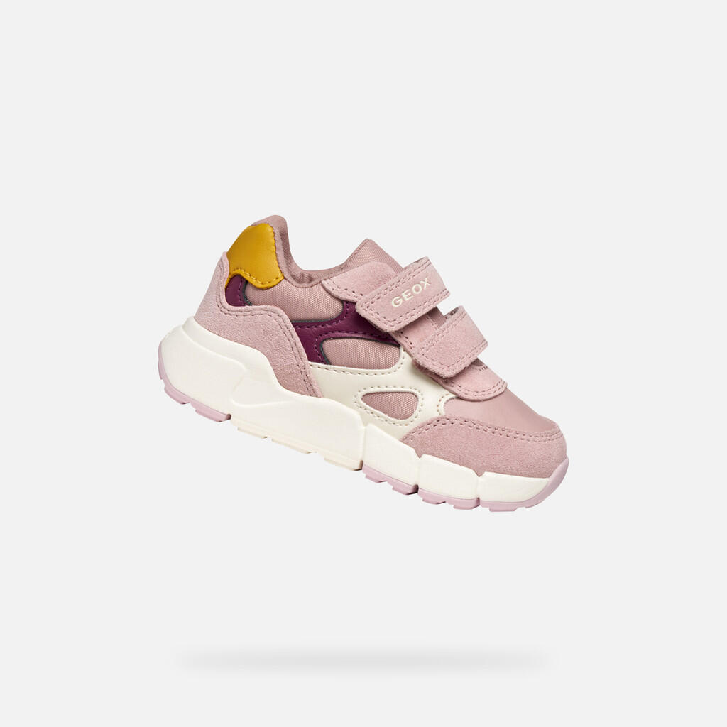 Geox - Baskets Bébé Fille Flexyper Mini Baby Rose/rouge - Chaussures De Sport - Rose|rouge - Decathlon