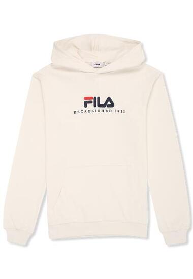 Felpa con cappuccio uomo ( french terry) fila bianco