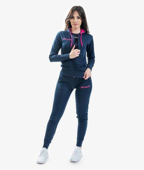 TUTA complete donna ( acetato-poliestere) givova blu/fuxia