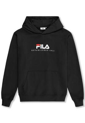 Felpa con cappuccio uomo ( french terry) fila nero