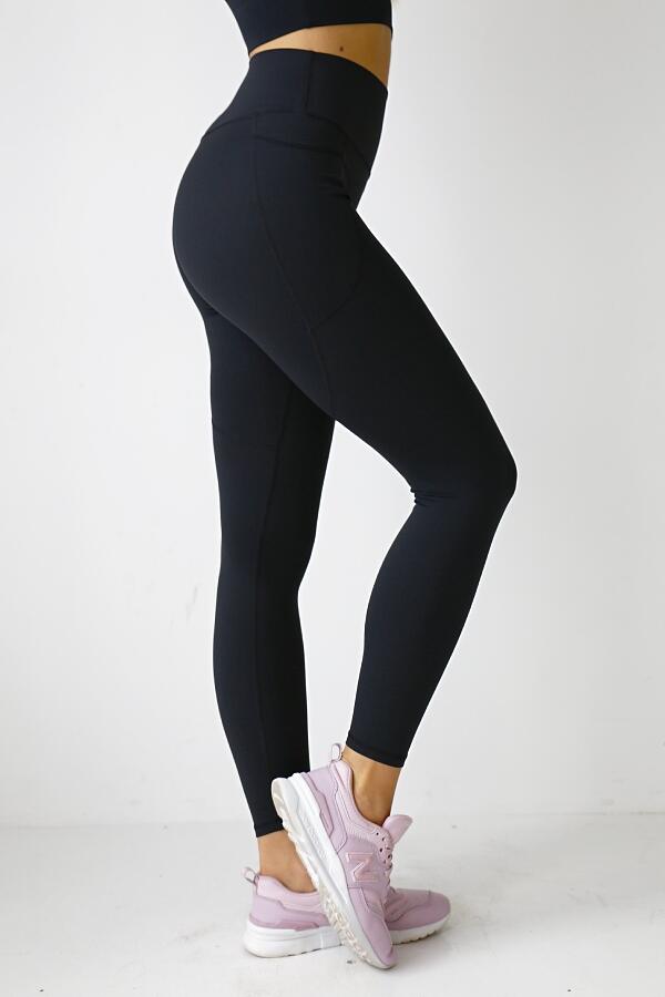 Legginsy czarne z wysokim stanem damskie 2skin Everyd 3/7