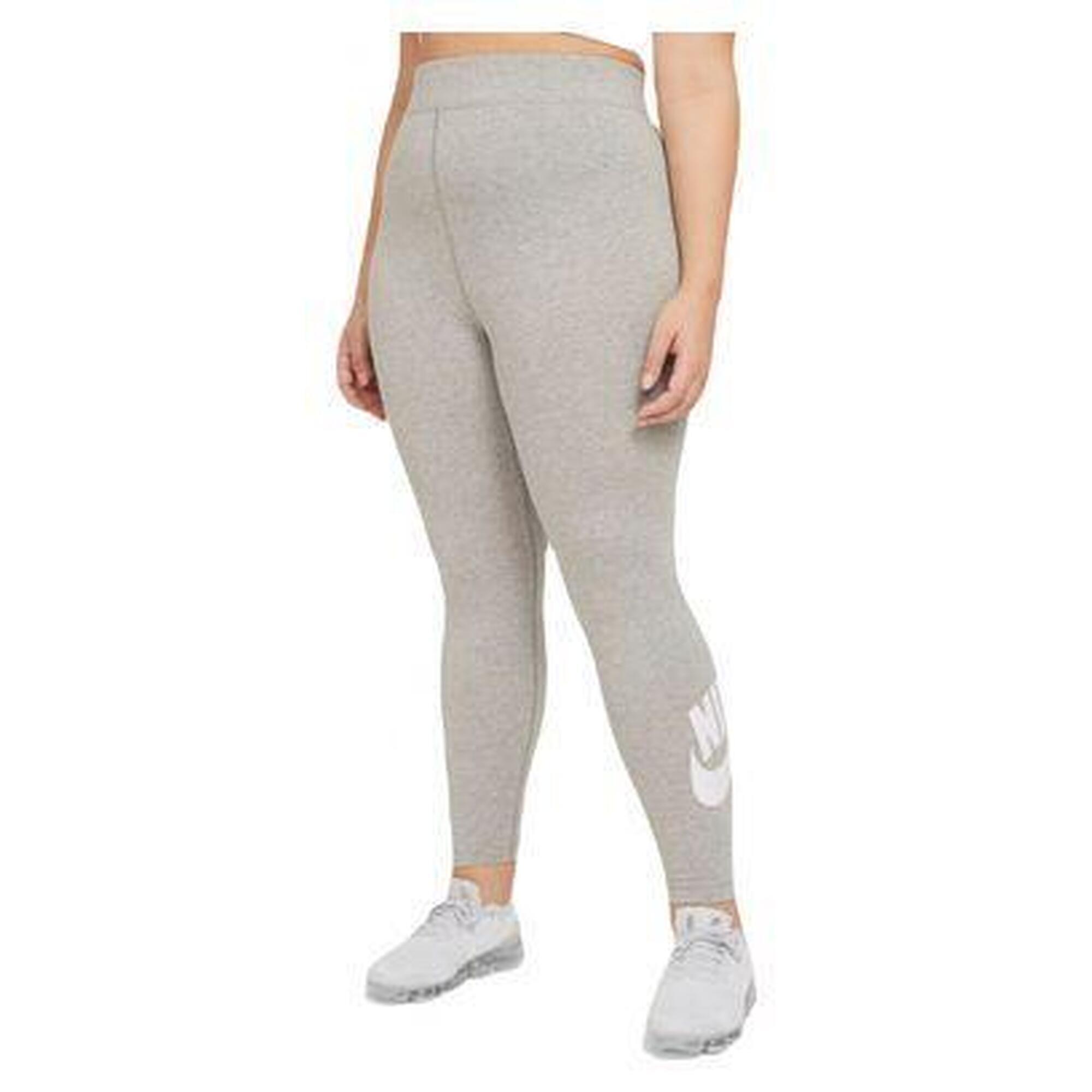 Nike - Legging Femme Long Nike Sportswear Essential Dk Gris / Blanc - Collant - Gris - Decathlon