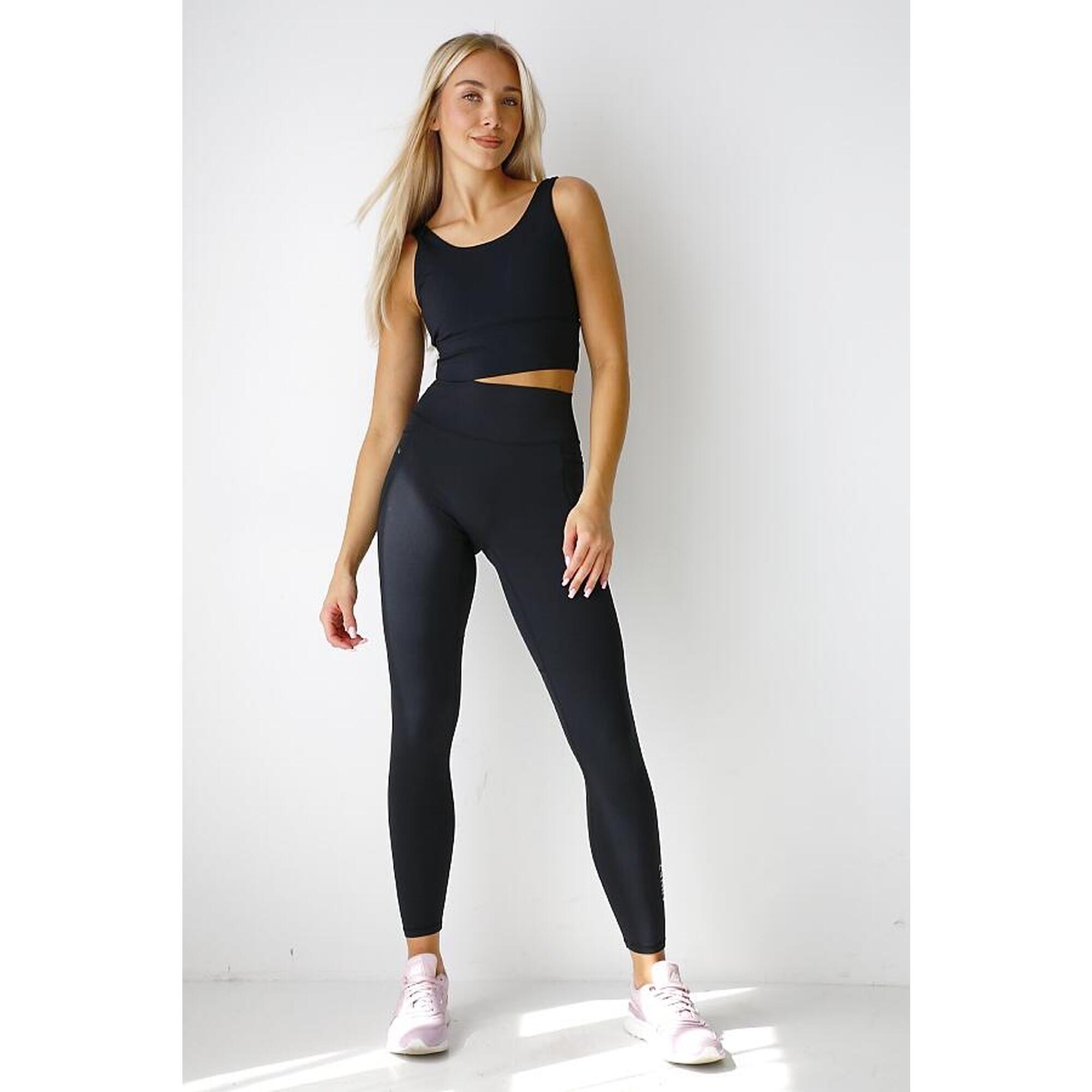 Legginsy czarne z wysokim stanem damskie 2skin Everyd