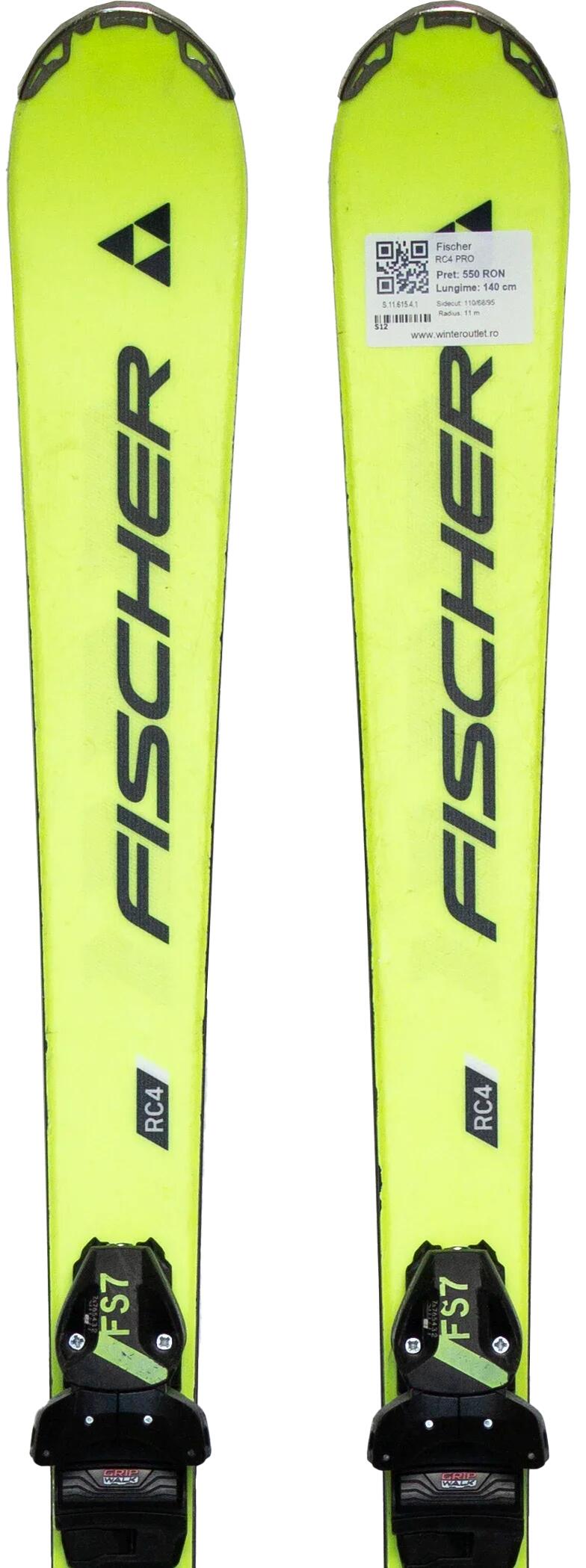 FISCHER Skis d'occasion - FISCHER RC4 PRO, 110 cm, Bon état