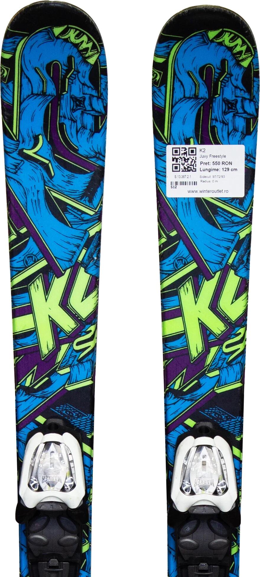 K2 Skis d'occasion - K2 Juvy Freestyle, 119 cm, Très bon état