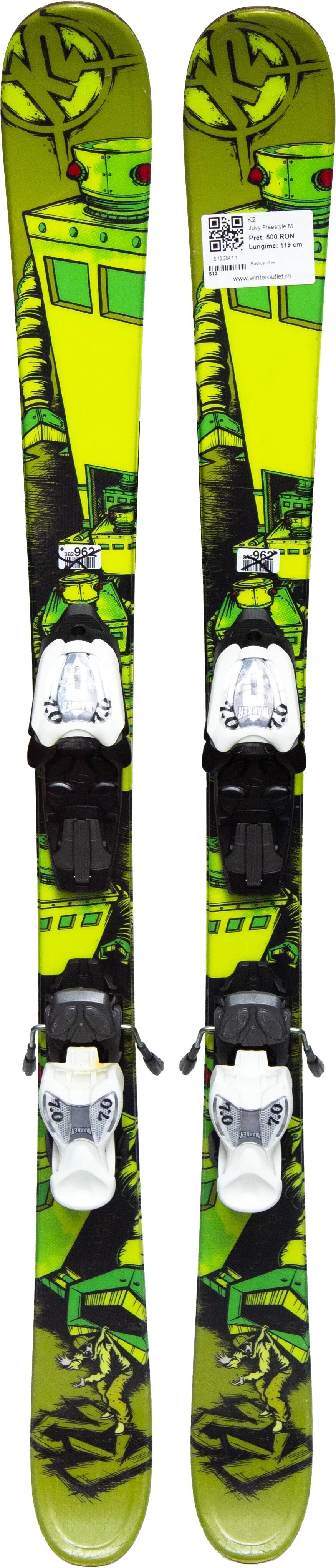 Skis d'occasion - K2 Juvy Freestyle, 119 cm, Très bon état 2/4