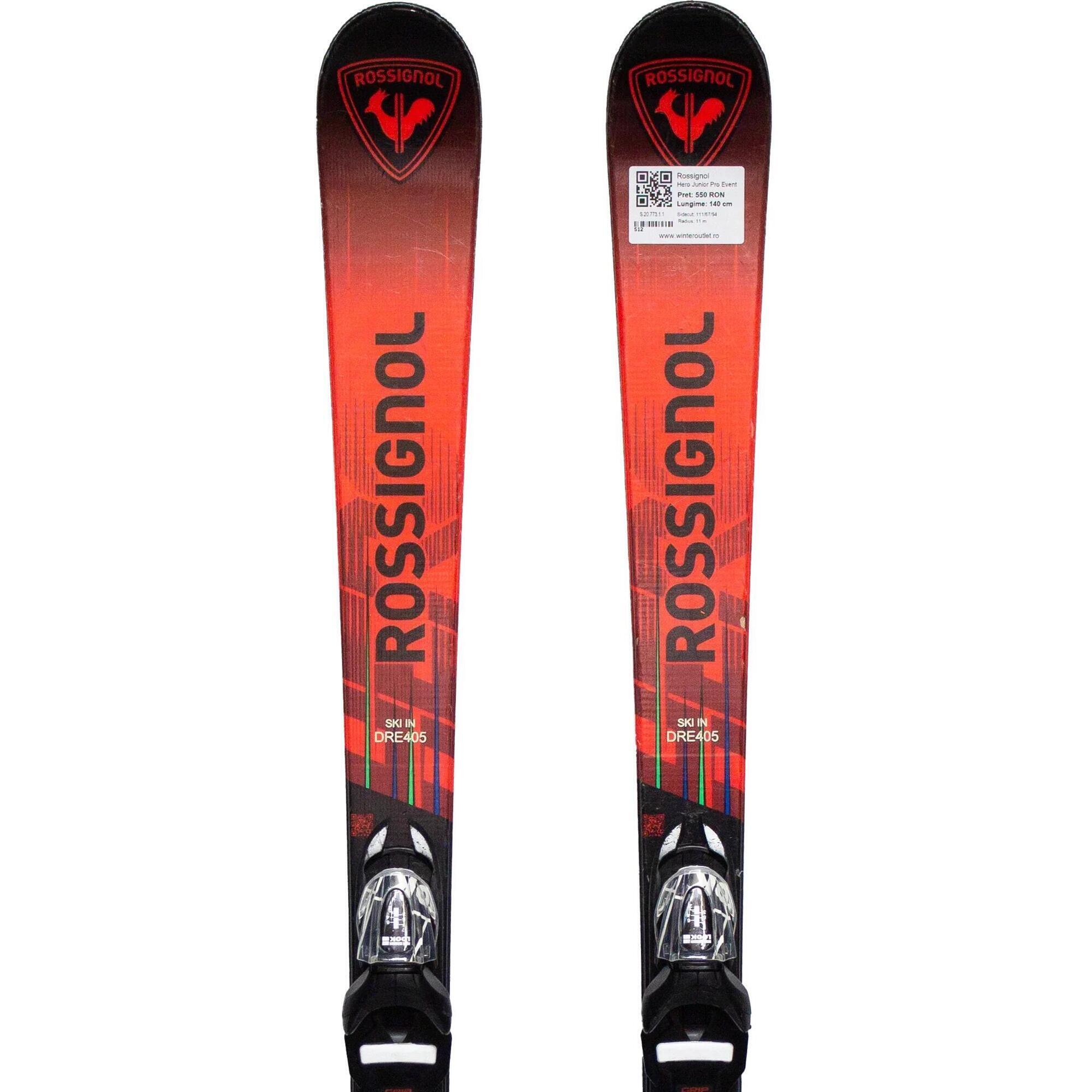 Używane narty - ROSSIGNOL Hero Junior Pro Event, 150 cm, stan bardzo dobry