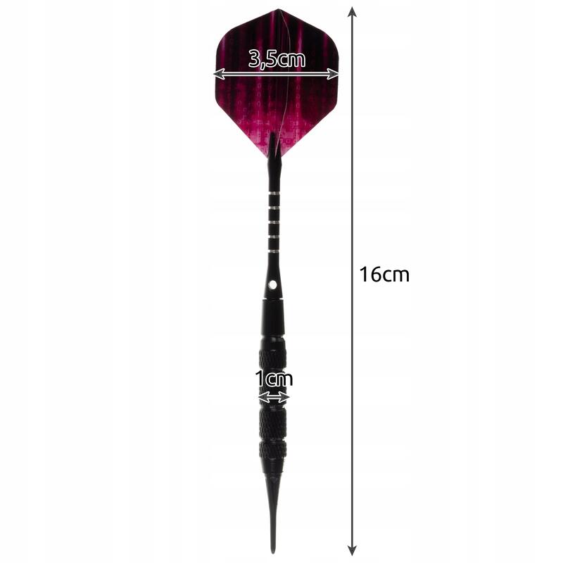 Set 12 sageti dart,100 varfuri moi, 2 aparatori, 20 inele, 1 tool, plastic/metal