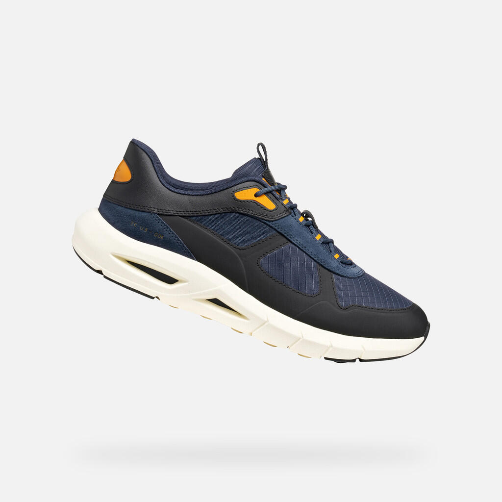 Geox - Baskets Homme Spherica Ecub-5 Man Bleu Aviateur Foncé/noir - Chaussures De Sport - Bleu|noir - Decathlon