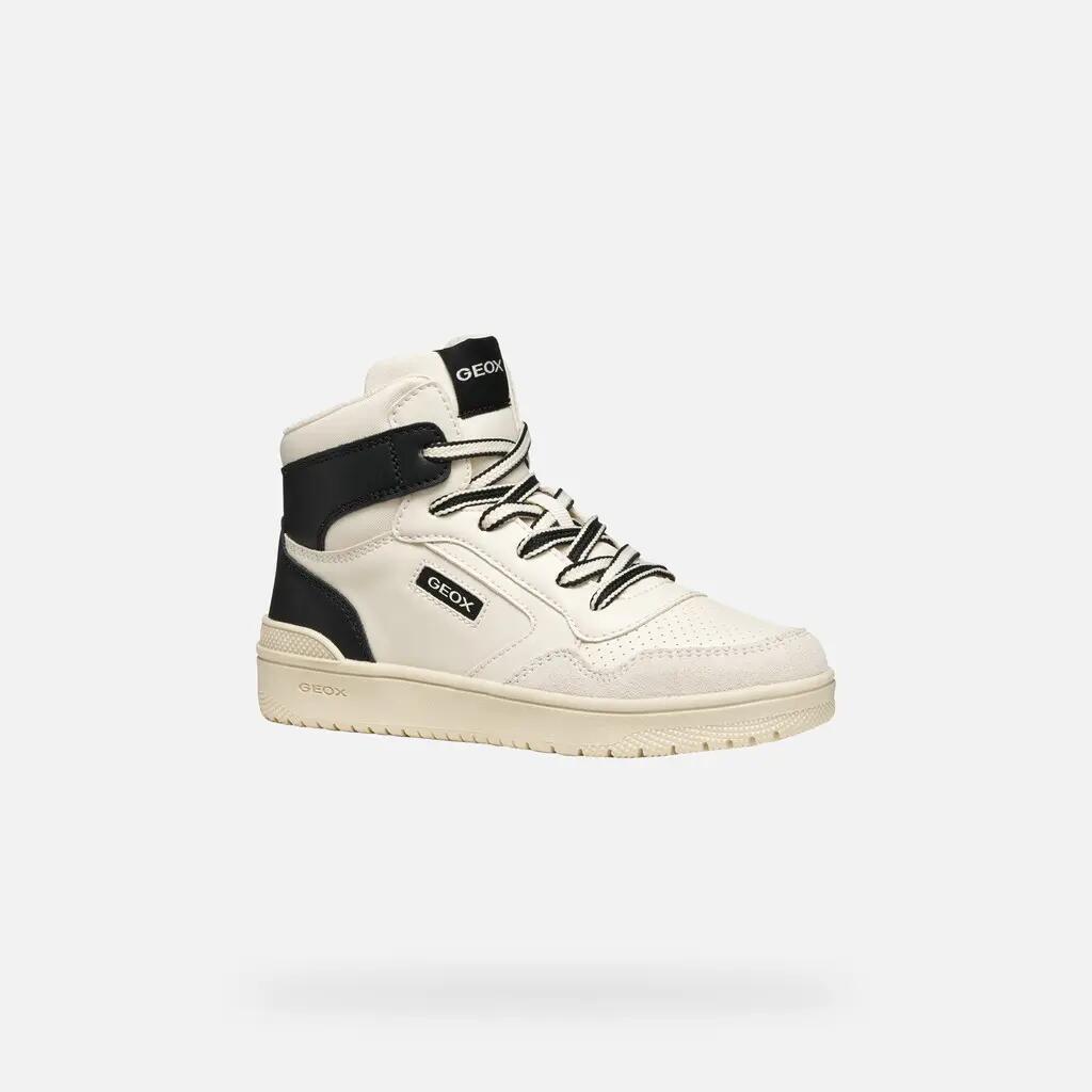 Baskets Garçon J WASHIBA BOY Blanc/Noir 4/7