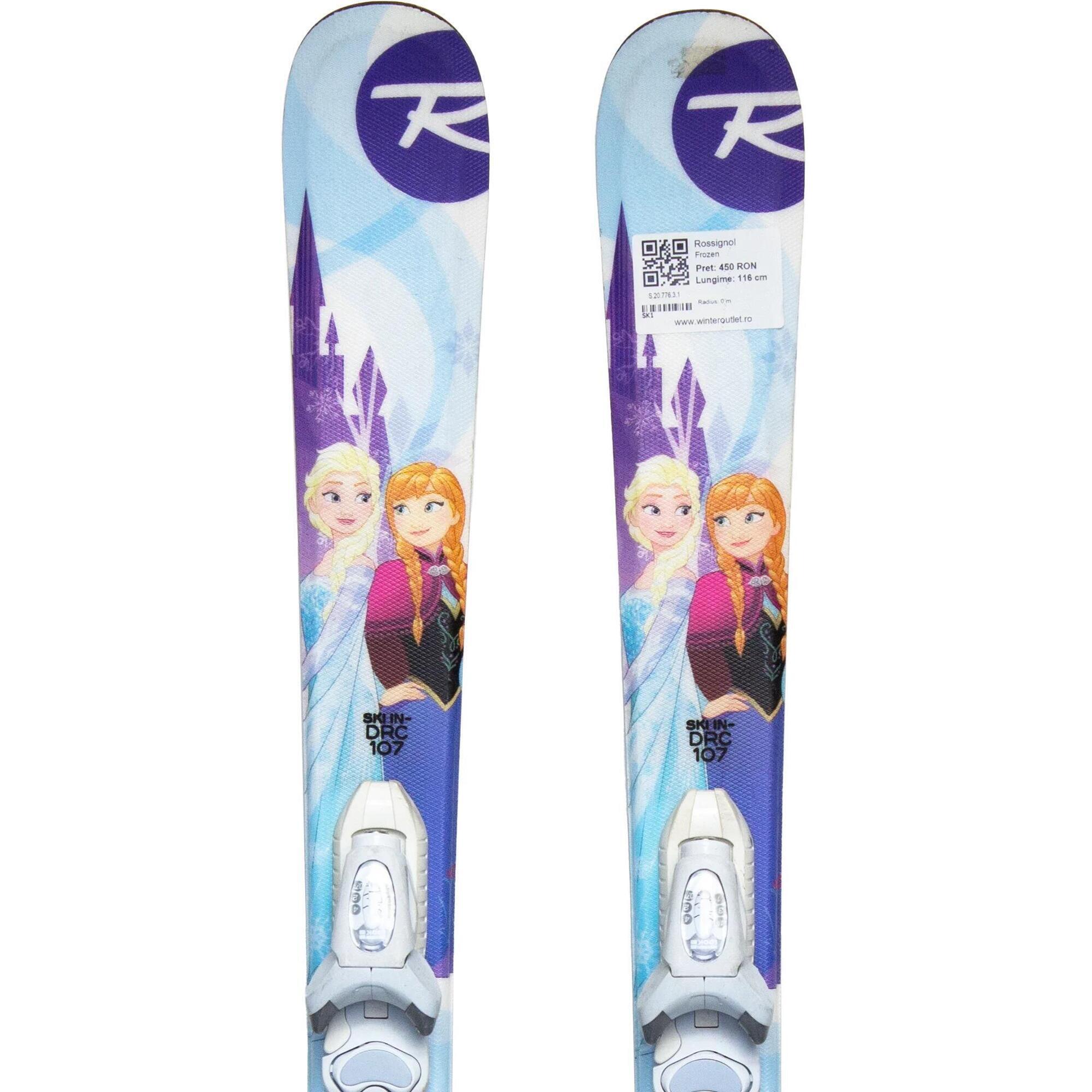 Second Life- Narty ROSSIGNOL Frozen, 104 cm- Stan bardzo dobry
