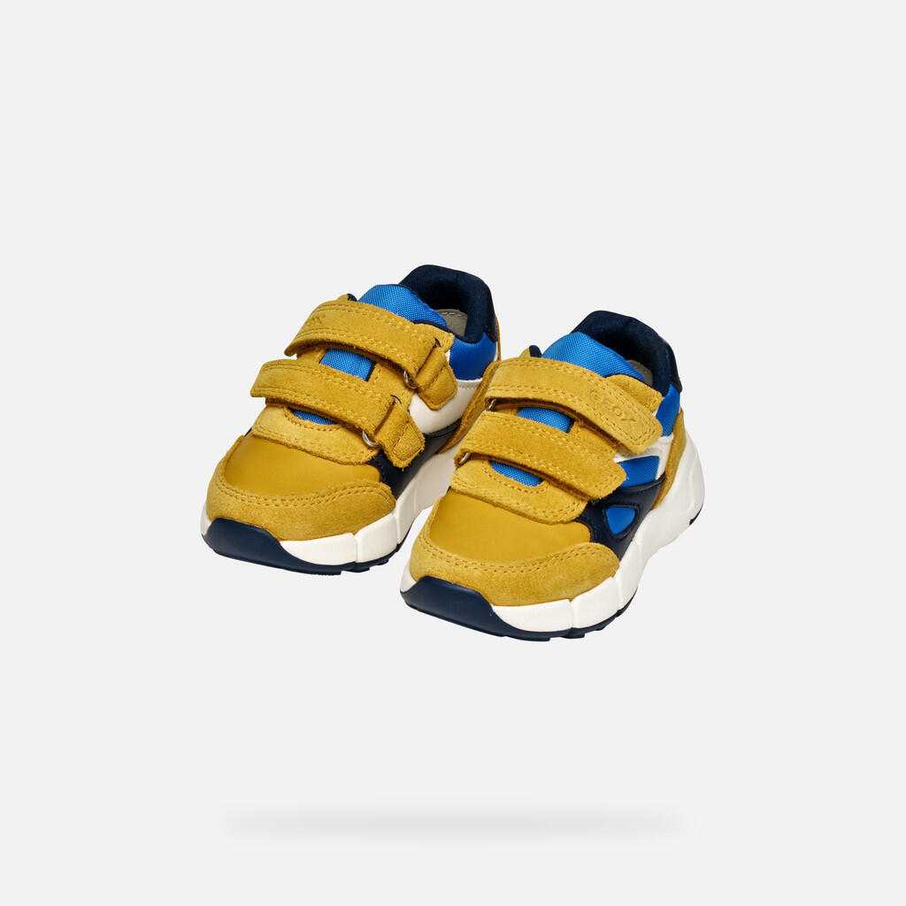 Baskets Bébé Garçon FLEXYPER MINI BABY Jaune/Bleu 3/7