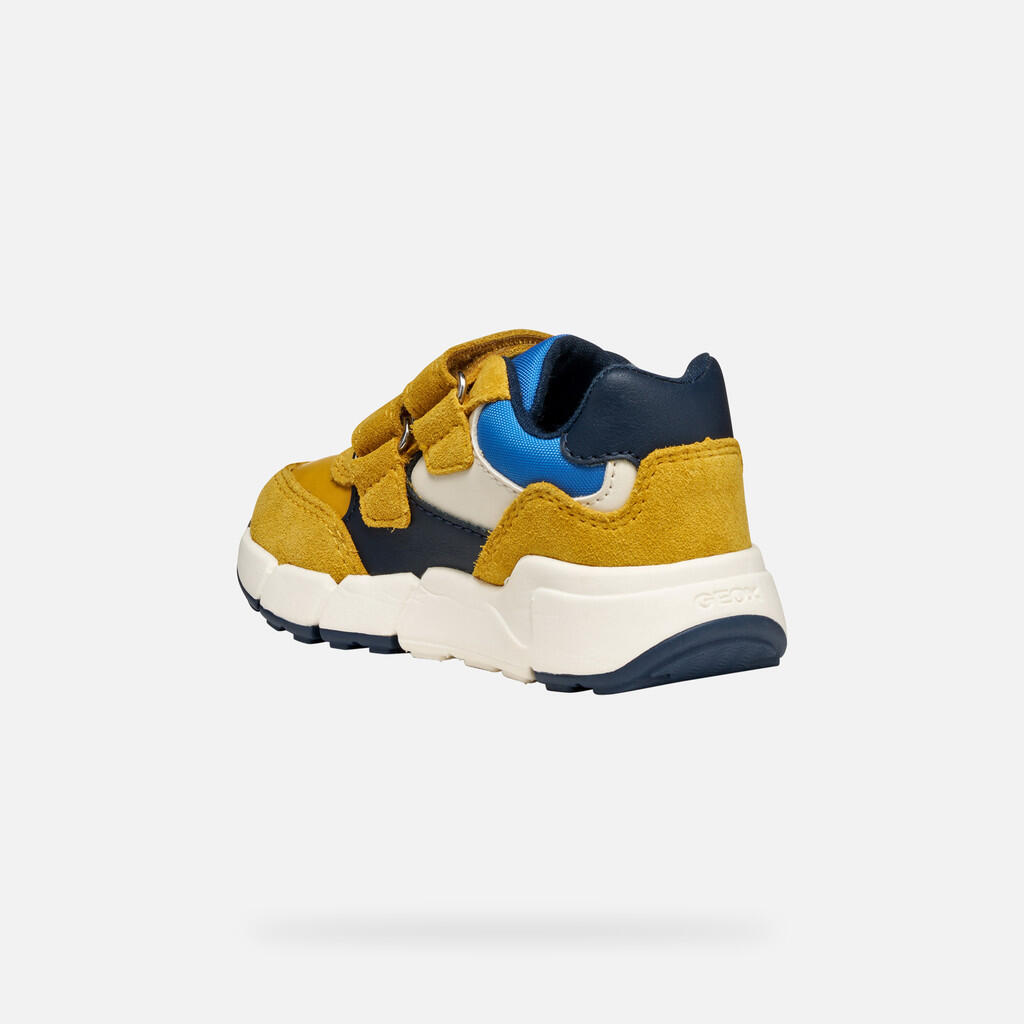 Baskets Bébé Garçon FLEXYPER MINI BABY Jaune/Bleu 5/7