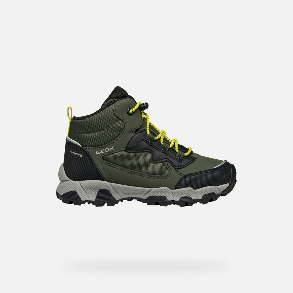 Baskets Garçon J MAGNETAR BOY B ABX Vert Militaire/Citron Vert 2/7