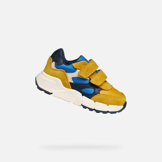 Baskets Bébé Garçon FLEXYPER MINI BABY Jaune/Bleu