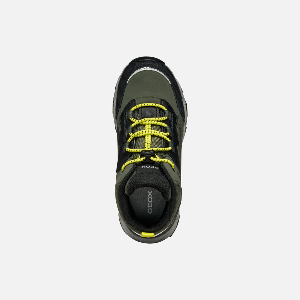 Baskets Garçon J MAGNETAR BOY B ABX Vert Militaire/Citron Vert 7/7