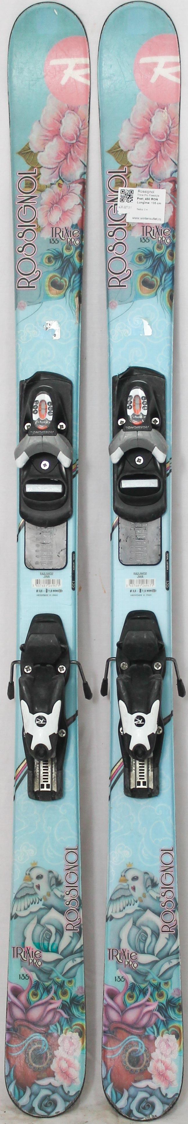 Skis d'occasion - ROSSIGNOL Trixie Pro Freestyle, 135 cm, Très bon état 2/4