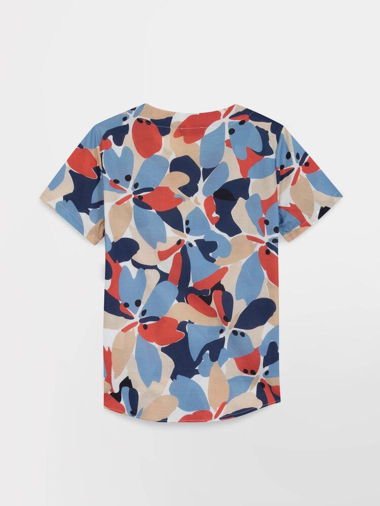 Blusa AGLAEMIS de mujer TBS azul/roja 4/4