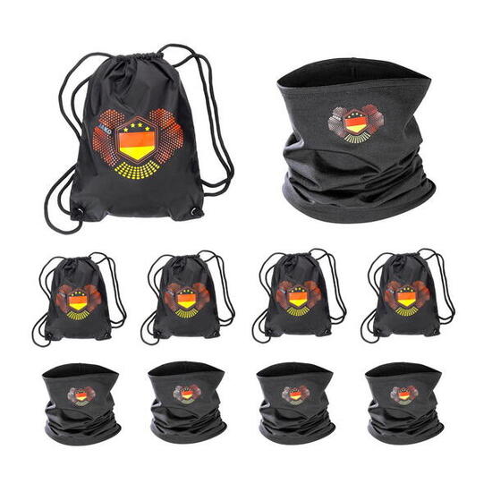JAKO Gymsack + Neckwarmer Germany 2x5er Set