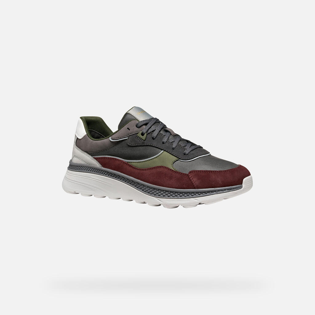 Baskets Homme U SPHERICA ACTIF X1 Anthracite/Bordeaux 5/7