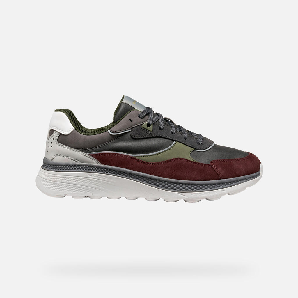 Baskets Homme U SPHERICA ACTIF X1 Anthracite/Bordeaux 2/7