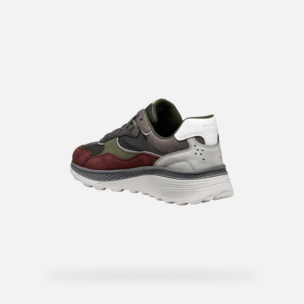 Baskets Homme U SPHERICA ACTIF X1 Anthracite/Bordeaux 6/7