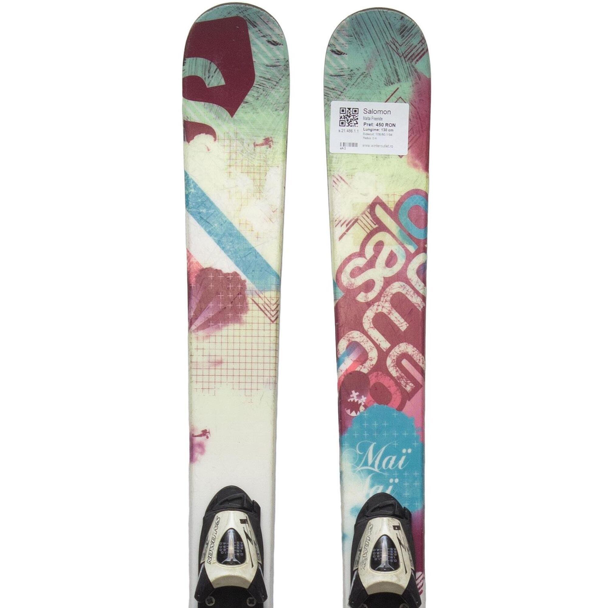 Second Life- Narty SALOMON Maitai Freeride, 130 cm- Stan bardzo dobry