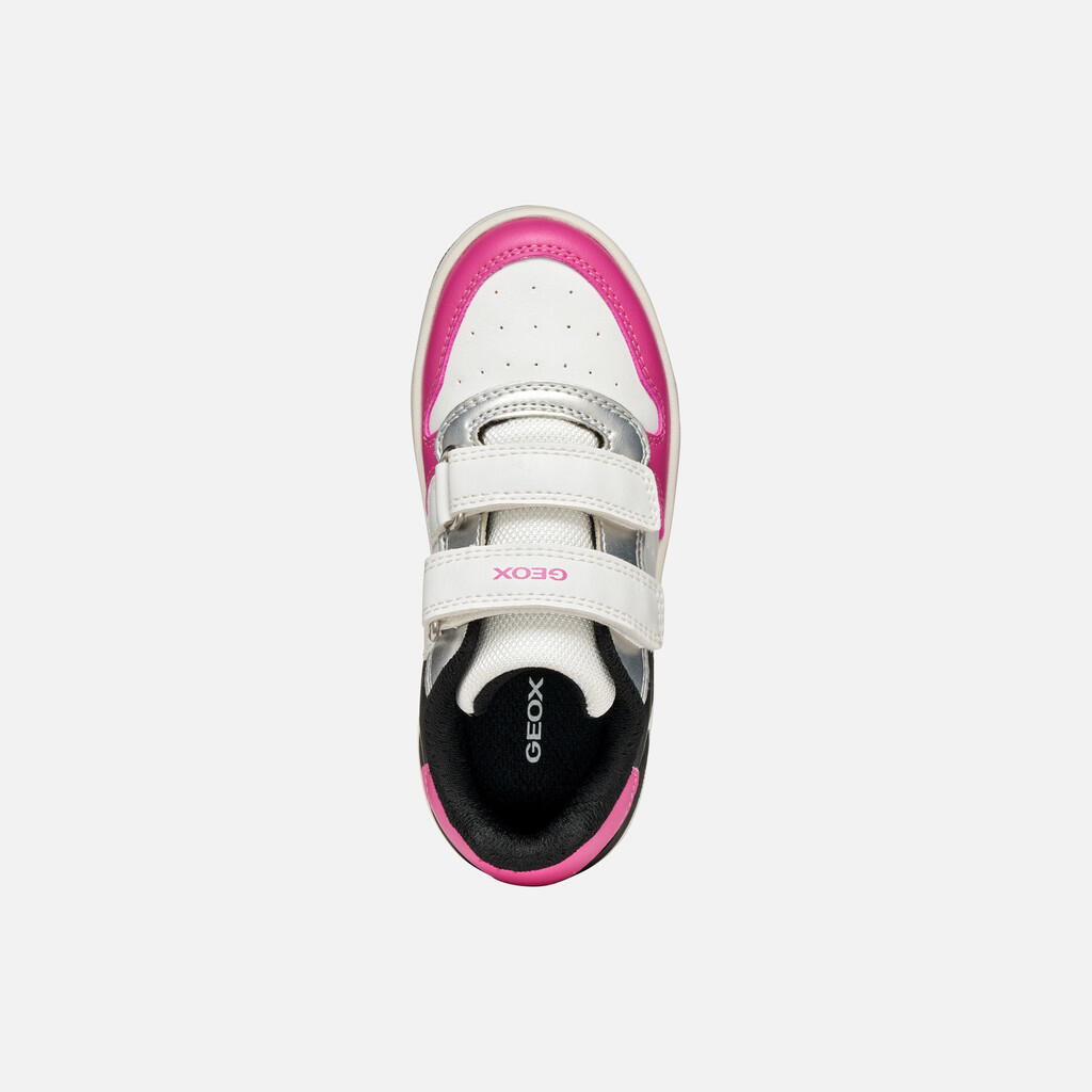 Baskets Fille J WASHIBA GIRL Blanc/Fuchsia 7/7