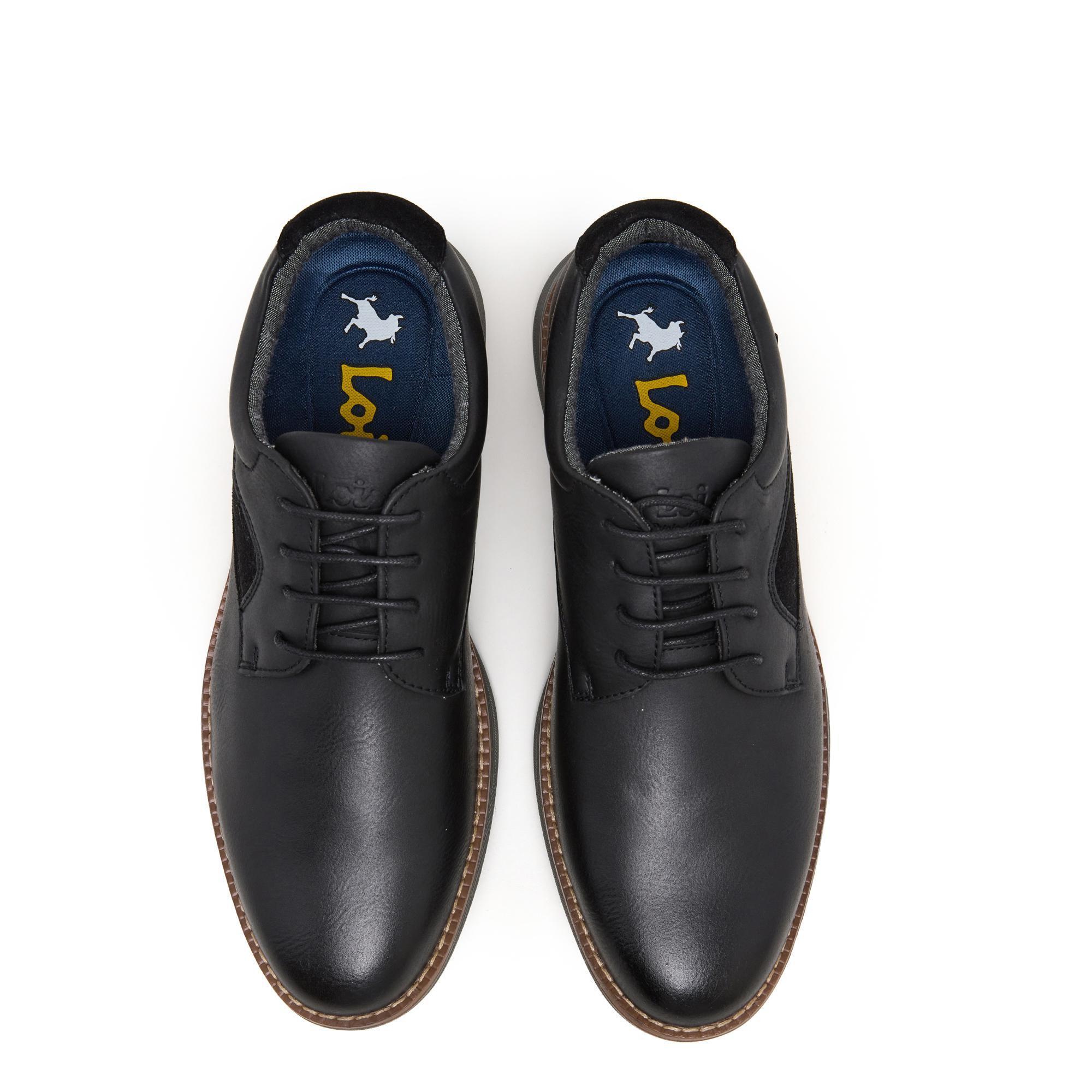 Zapatillas Lois Hombre 64510 Negras con Cordones 4/5