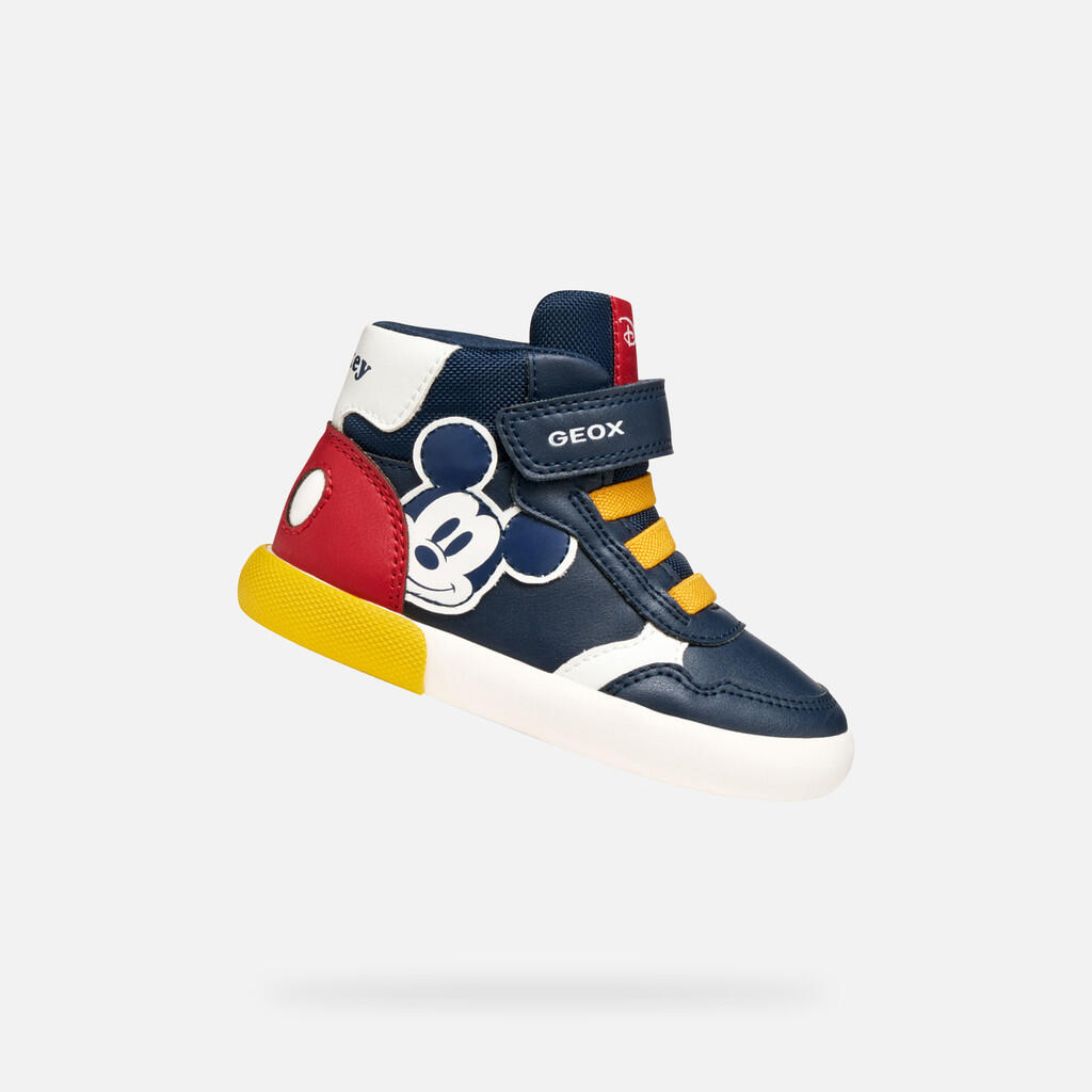 Geox - Baskets Bébé Garçon B Gisli Boy Bleu Marine/rouge - Chaussures De Sport - Bleu|rouge - Decathlon
