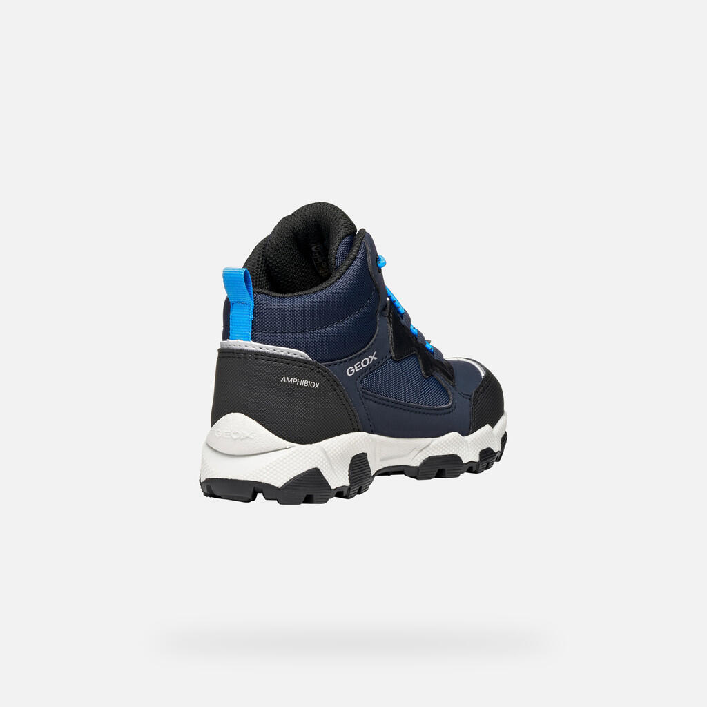 Baskets Garçon J MAGNETAR BOY B ABX Bleu Marine/Bleu Ciel 6/7