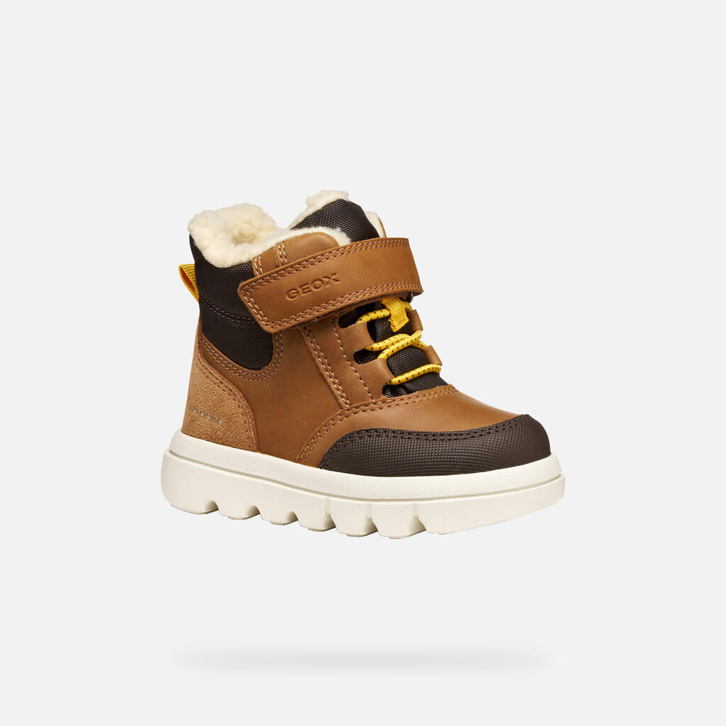 Bottines Bébé Garçon B WILLABOOM BOY B ABX Tabac/Marron Foncé 4/7