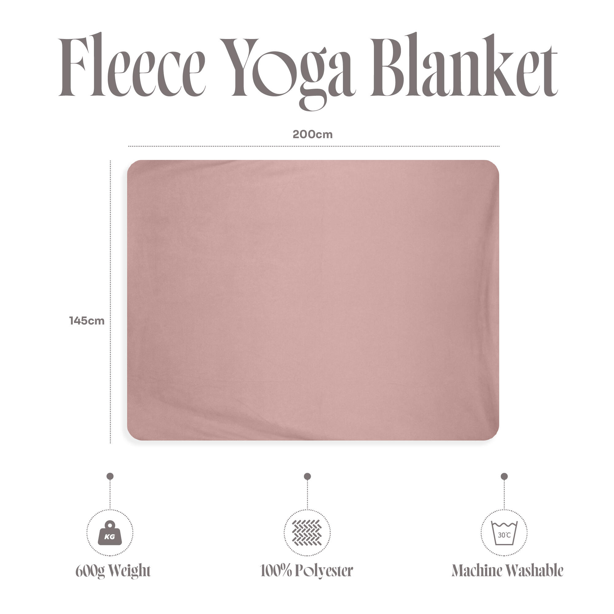 Polarowy koc do jogi Fleece 200x145 cm 4/7