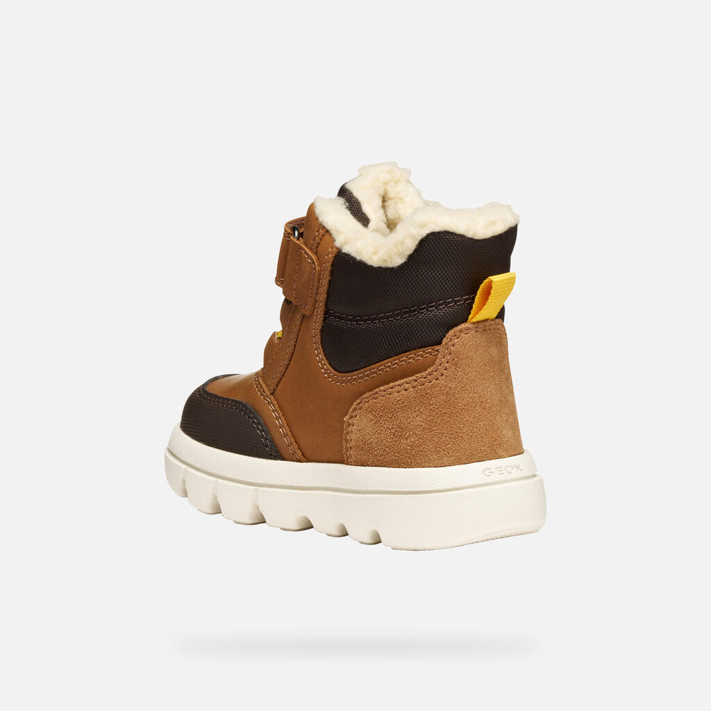 Bottines Bébé Garçon B WILLABOOM BOY B ABX Tabac/Marron Foncé 5/7
