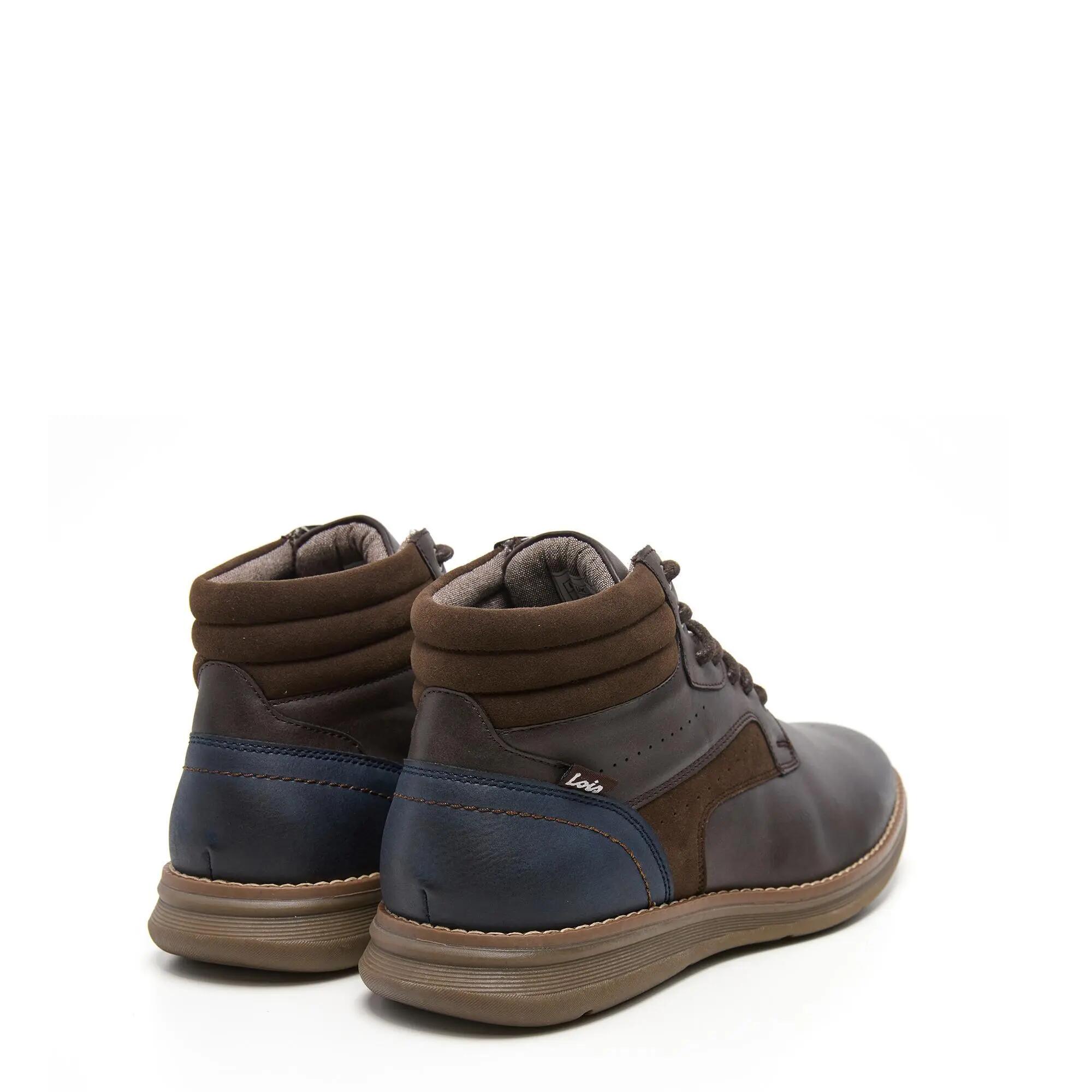 Botines Lois Hombre 64511 Marrones con Cordones 3/5