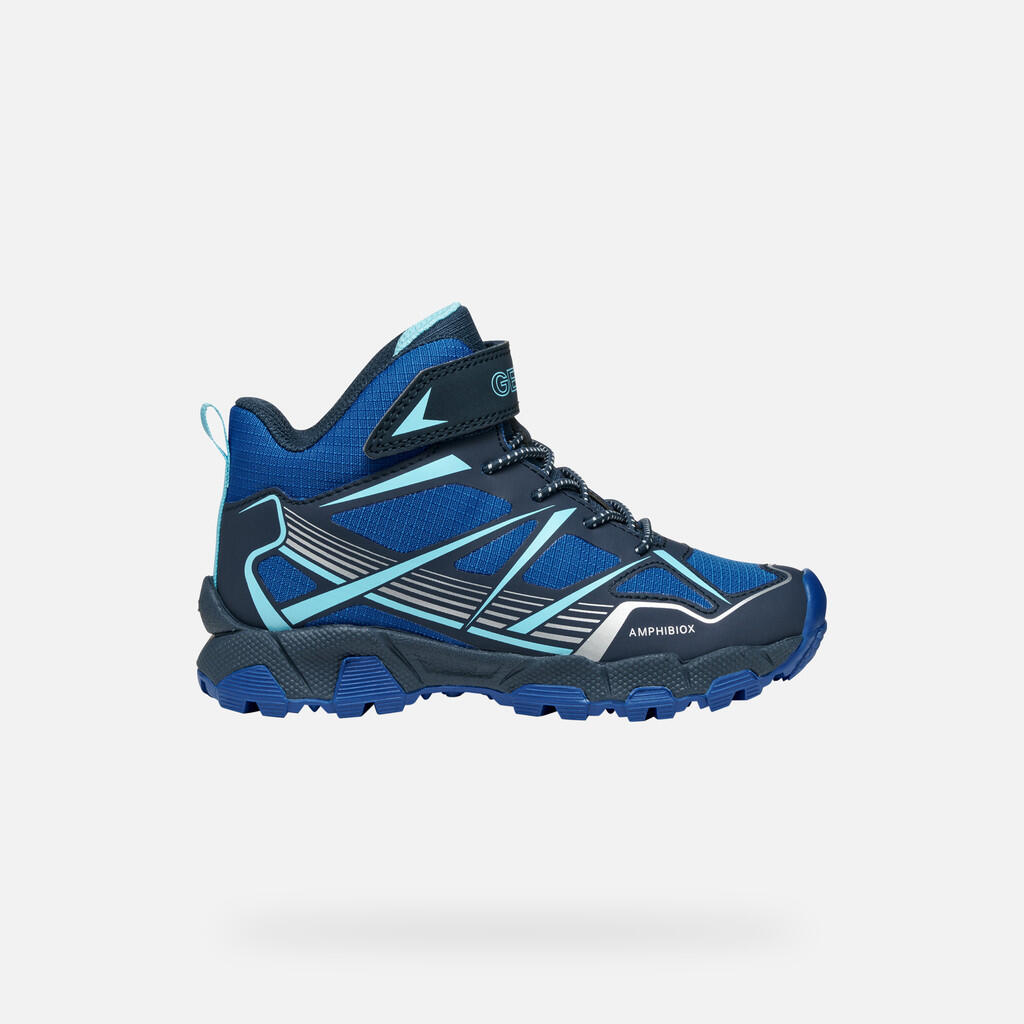 Baskets Garçon J MAGNETAR BOY B ABX Bleu Marine/Bleu Roi 2/7
