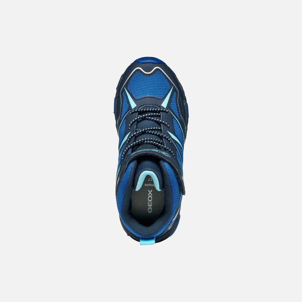 Baskets Garçon J MAGNETAR BOY B ABX Bleu Marine/Bleu Roi 6/7
